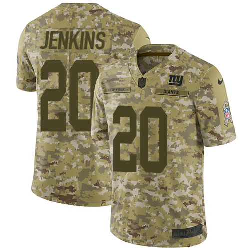 Nike Giants #20 Janoris Jenkins Camo Youth Stitched NFL Limited 2018 Salute to Service Jersey Nike Giants #20 Janoris Jenkins Camo Youth Stitched NFL Limited 2018 Salute to Service Jersey