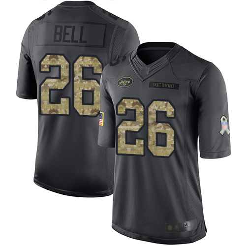 Nike Jets #26 Le'Veon Bell Black Youth Stitched NFL Limited 2016 Salute to Service Jersey Nike Jets #26 Le'Veon Bell Black Youth Stitched NFL Limited 2016 Salute to Service Jersey