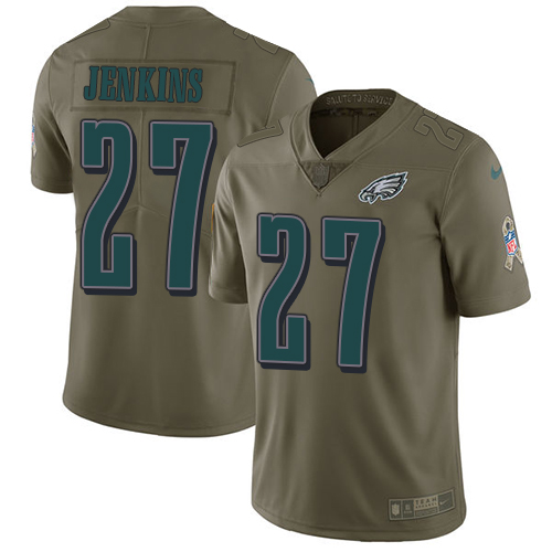 Nike Eagles #27 Malcolm Jenkins Olive Youth Stitched NFL Limited 2017 Salute to Service Jersey Nike Eagles #27 Malcolm Jenkins Olive Youth Stitched NFL Limited 2017 Salute to Service Jersey