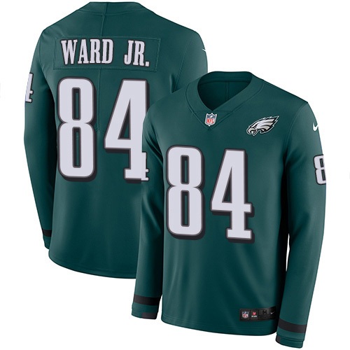 Nike Eagles #84 Greg Ward Jr. Green Team Color Youth Stitched NFL Limited Therma Long Sleeve Jersey Nike Eagles #84 Greg Ward Jr. Green Team Color Youth Stitched NFL Limited Therma Long Sleeve Jersey
