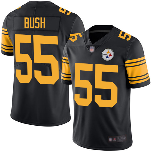 Nike Steelers #55 Devin Bush Black Youth Stitched NFL Limited Rush Jersey Nike Steelers #55 Devin Bush Black Youth Stitched NFL Limited Rush Jersey