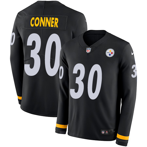 Nike Steelers #30 James Conner Black Team Color Youth Stitched NFL Limited Therma Long Sleeve Jersey Nike Steelers #30 James Conner Black Team Color Youth Stitched NFL Limited Therma Long Sleeve Jersey
