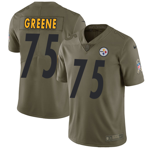 Nike Steelers #75 Joe Greene Olive Youth Stitched NFL Limited 2017 Salute to Service Jersey Nike Steelers #75 Joe Greene Olive Youth Stitched NFL Limited 2017 Salute to Service Jersey