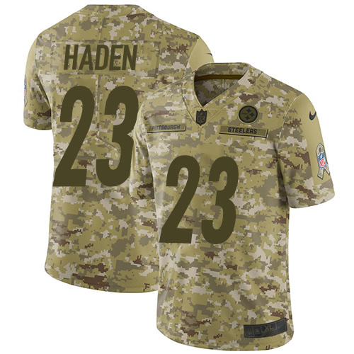 Nike Steelers #23 Joe Haden Camo Youth Stitched NFL Limited 2018 Salute to Service Jersey Nike Steelers #23 Joe Haden Camo Youth Stitched NFL Limited 2018 Salute to Service Jersey
