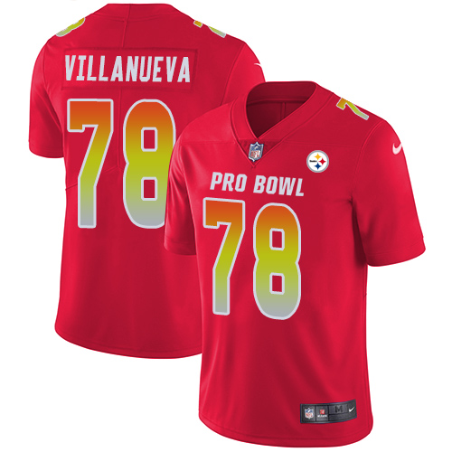 Nike Steelers #78 Alejandro Villanueva Red Youth Stitched NFL Limited AFC 2018 Pro Bowl Jersey Nike Steelers #78 Alejandro Villanueva Red Youth Stitched NFL Limited AFC 2018 Pro Bowl Jersey