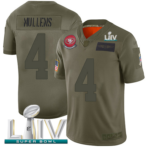 Nike 49ers #4 Nick Mullens Camo Super Bowl LIV 2020 Youth Stitched NFL Limited 2019 Salute To Service Jersey Nike 49ers #4 Nick Mullens Camo Super Bowl LIV 2020 Youth Stitched NFL Limited 2019 Salute To Service Jersey