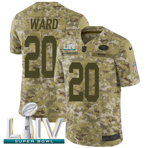 Nike 49ers #20 Jimmie Ward Camo Super Bowl LIV 2020 Youth Stitched NFL Limited 2018 Salute To Service Jersey Nike 49ers #20 Jimmie Ward Camo Super Bowl LIV 2020 Youth Stitched NFL Limited 2018 Salute To Service Jersey