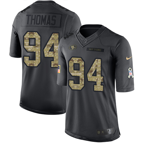 Nike 49ers #94 Solomon Thomas Black Youth Stitched NFL Limited 2016 Salute to Service Jersey Nike 49ers #94 Solomon Thomas Black Youth Stitched NFL Limited 2016 Salute to Service Jersey