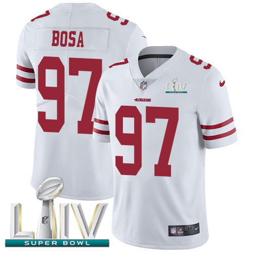 Nike 49ers #97 Nick Bosa White Super Bowl LIV 2020 Youth Stitched NFL Vapor Untouchable Limited Jersey Nike 49ers #97 Nick Bosa White Super Bowl LIV 2020 Youth Stitched NFL Vapor Untouchable Limited Jersey