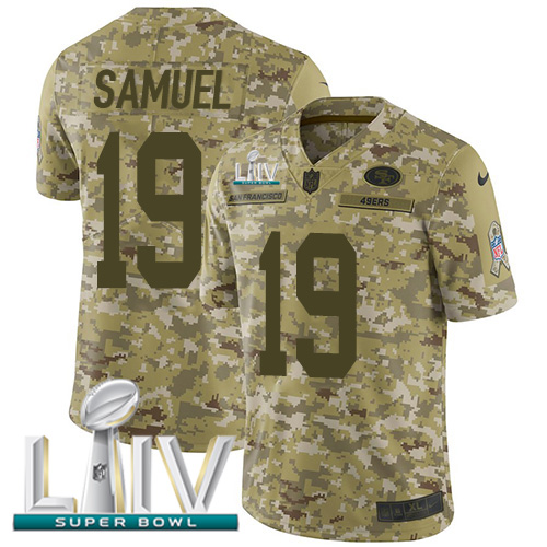 Nike 49ers #19 Deebo Samuel Camo Super Bowl LIV 2020 Youth Stitched NFL Limited 2018 Salute To Service Jersey Nike 49ers #19 Deebo Samuel Camo Super Bowl LIV 2020 Youth Stitched NFL Limited 2018 Salute To Service Jersey