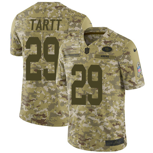 Nike 49ers #29 Jaquiski Tartt Camo Youth Stitched NFL Limited 2018 Salute to Service Jersey Nike 49ers #29 Jaquiski Tartt Camo Youth Stitched NFL Limited 2018 Salute to Service Jersey