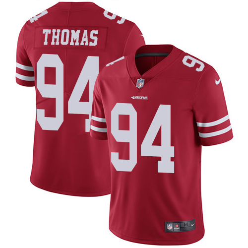 Nike 49ers #94 Solomon Thomas Red Team Color Youth Stitched NFL Vapor Untouchable Limited Jersey Nike 49ers #94 Solomon Thomas Red Team Color Youth Stitched NFL Vapor Untouchable Limited Jersey