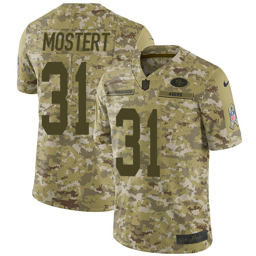 Nike 49ers #31 Raheem Mostert Camo Youth Stitched NFL Limited 2018 Salute To Service Jersey Nike 49ers #31 Raheem Mostert Camo Youth Stitched NFL Limited 2018 Salute To Service Jersey