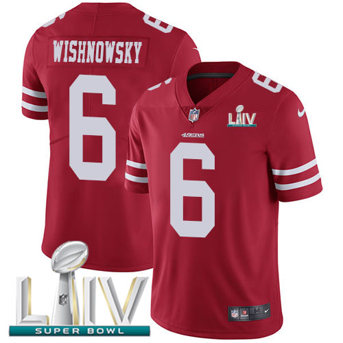 Nike 49ers #6 Mitch Wishnowsky Red Super Bowl LIV 2020 Team Color Youth Stitched NFL Vapor Untouchable Limited Jersey Nike 49ers #6 Mitch Wishnowsky Red Super Bowl LIV 2020 Team Color Youth Stitched NFL Vapor Untouchable Limited Jersey