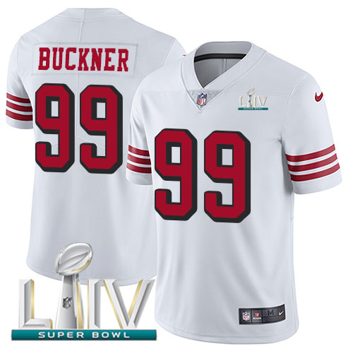 Nike 49ers #99 DeForest Buckner White Super Bowl LIV 2020 Rush Youth Stitched NFL Vapor Untouchable Limited Jersey Nike 49ers #99 DeForest Buckner White Super Bowl LIV 2020 Rush Youth Stitched NFL Vapor Untouchable Limited Jersey