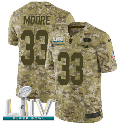 Nike 49ers #33 Tarvarius Moore Camo Super Bowl LIV 2020 Youth Stitched NFL Limited 2018 Salute To Service Jersey Nike 49ers #33 Tarvarius Moore Camo Super Bowl LIV 2020 Youth Stitched NFL Limited 2018 Salute To Service Jersey