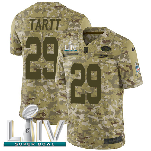 Nike 49ers #29 Jaquiski Tartt Camo Super Bowl LIV 2020 Youth Stitched NFL Limited 2018 Salute To Service Jersey Nike 49ers #29 Jaquiski Tartt Camo Super Bowl LIV 2020 Youth Stitched NFL Limited 2018 Salute To Service Jersey
