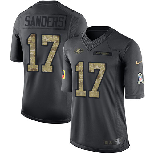 Nike 49ers #17 Emmanuel Sanders Black Youth Stitched NFL Limited 2016 Salute to Service Jersey Nike 49ers #17 Emmanuel Sanders Black Youth Stitched NFL Limited 2016 Salute to Service Jersey
