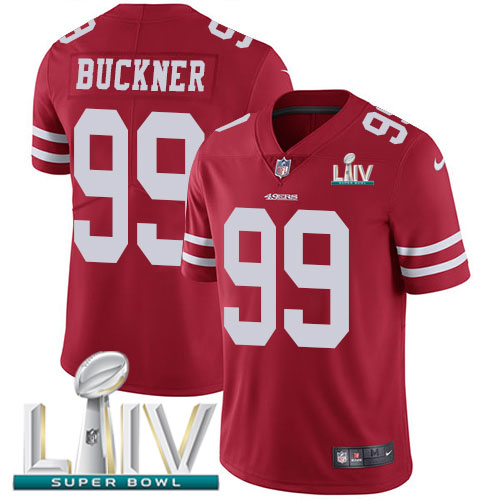 Nike 49ers #99 DeForest Buckner Red Super Bowl LIV 2020 Team Color Youth Stitched NFL Vapor Untouchable Limited Jersey Nike 49ers #99 DeForest Buckner Red Super Bowl LIV 2020 Team Color Youth Stitched NFL Vapor Untouchable Limited Jersey