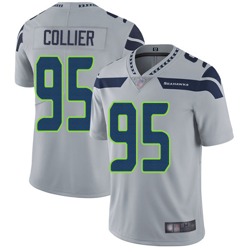 Nike Seahawks #95 L.J. Collier Grey Alternate Youth Stitched NFL Vapor Untouchable Limited Jersey Nike Seahawks #95 L.J. Collier Grey Alternate Youth Stitched NFL Vapor Untouchable Limited Jersey