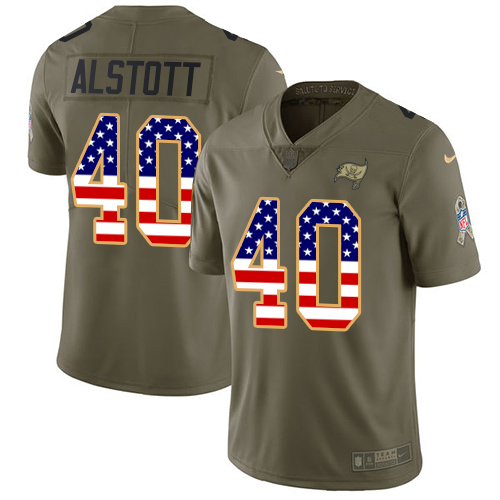 Nike Buccaneers #40 Mike Alstott Olive/USA Flag Youth Stitched NFL Limited 2017 Salute to Service Jersey Nike Buccaneers #40 Mike Alstott Olive/USA Flag Youth Stitched NFL Limited 2017 Salute to Service Jersey
