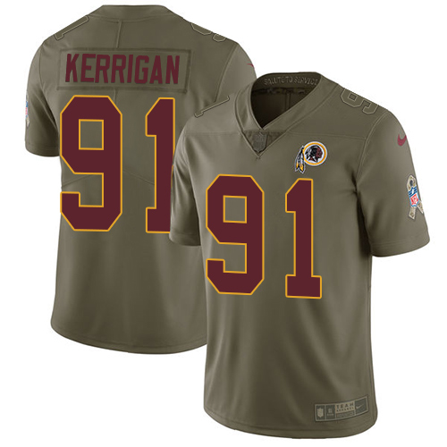 Nike Redskins #91 Ryan Kerrigan Olive Youth Stitched NFL Limited 2017 Salute to Service Jersey Nike Redskins #91 Ryan Kerrigan Olive Youth Stitched NFL Limited 2017 Salute to Service Jersey