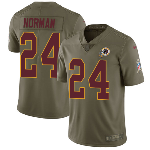 Nike Redskins #24 Josh Norman Olive Youth Stitched NFL Limited 2017 Salute to Service Jersey Nike Redskins #24 Josh Norman Olive Youth Stitched NFL Limited 2017 Salute to Service Jersey