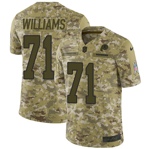 Nike Redskins #71 Trent Williams Camo Youth Stitched NFL Limited 2018 Salute to Service Jersey Nike Redskins #71 Trent Williams Camo Youth Stitched NFL Limited 2018 Salute to Service Jersey