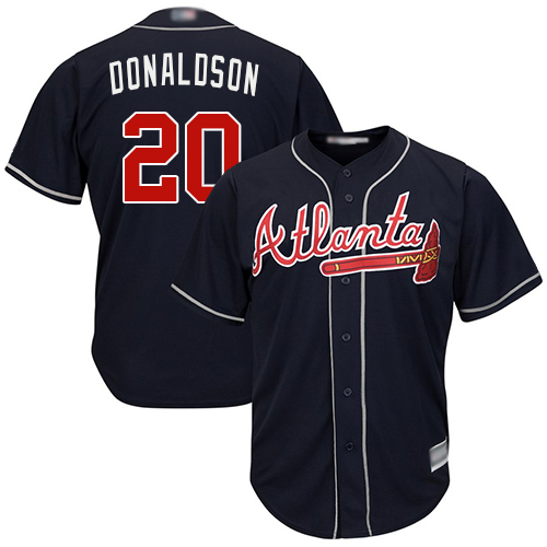Braves #20 Josh Donaldson Navy Blue Cool Base Stitched Youth MLB Jersey
