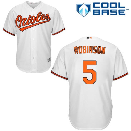 Orioles #5 Brooks Robinson White Cool Base Stitched Youth MLB Jersey Orioles #5 Brooks Robinson White Cool Base Stitched Youth MLB Jersey