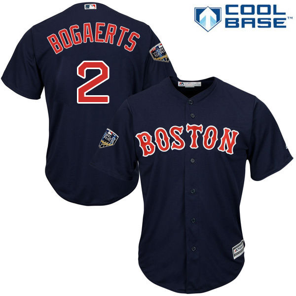 Red Sox #2 Xander Bogaerts Navy Blue Cool Base 2018 World Series Stitched Youth MLB Jersey Red Sox #2 Xander Bogaerts Navy Blue Cool Base 2018 World Series Stitched Youth MLB Jersey