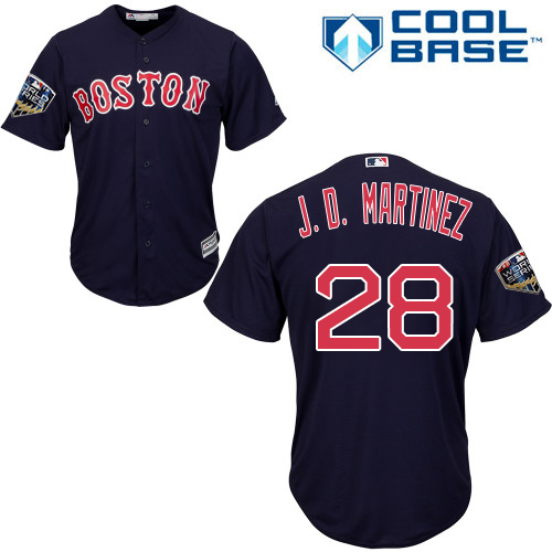 Red Sox #28 J. D. Martinez Navy Blue Cool Base 2018 World Series Stitched Youth MLB Jersey Red Sox #28 J. D. Martinez Navy Blue Cool Base 2018 World Series Stitched Youth MLB Jersey