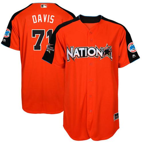 Cubs #71 Wade Davis Orange 2017 All-Star National League Stitched Youth MLB Jersey