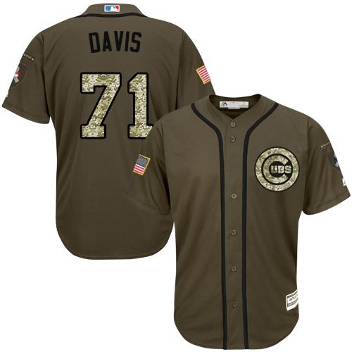 Cubs #71 Wade Davis Green Salute to Service Stitched Youth MLB Jersey Cubs #71 Wade Davis Green Salute to Service Stitched Youth MLB Jersey