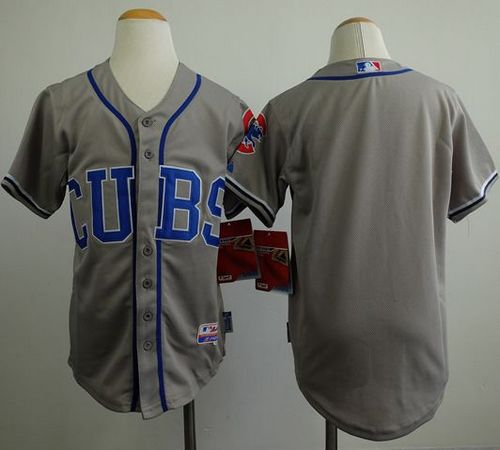 Cubs Blank Grey Alternate Road Cool Base Stitched Youth MLB Jersey Cubs Blank Grey Alternate Road Cool Base Stitched Youth MLB Jersey