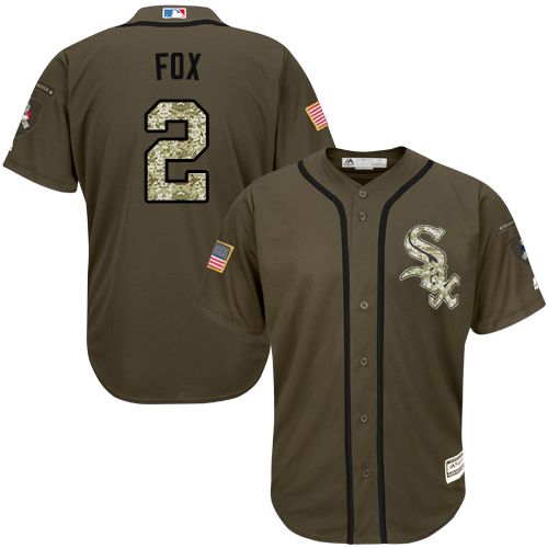 White Sox #2 Nellie Fox Green Salute to Service Stitched Youth MLB Jersey White Sox #2 Nellie Fox Green Salute to Service Stitched Youth MLB Jersey