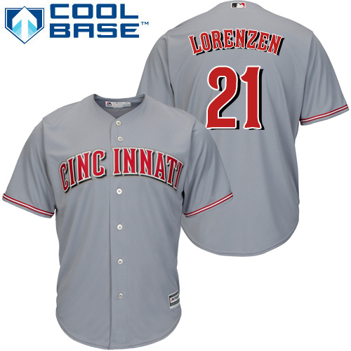 Reds #21 Michael Lorenzen Grey Cool Base Stitched Youth MLB Jersey Reds #21 Michael Lorenzen Grey Cool Base Stitched Youth MLB Jersey