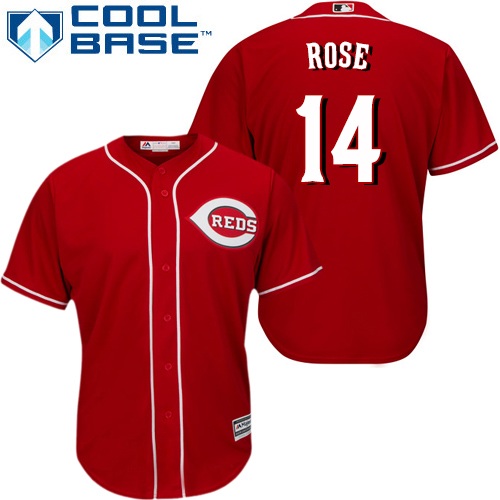 Reds #14 Pete Rose Red Cool Base Stitched Youth MLB Jersey Reds #14 Pete Rose Red Cool Base Stitched Youth MLB Jersey
