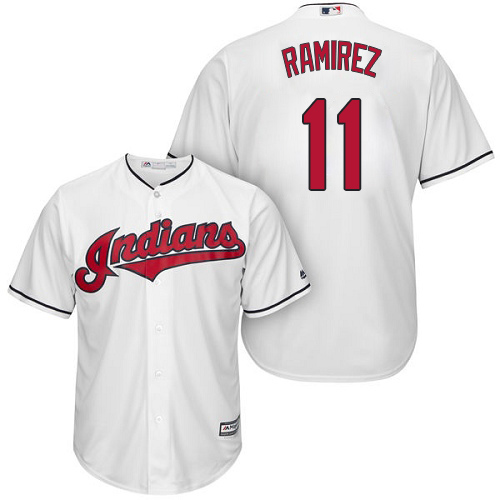 Indians #11 Jose Ramirez White Home Stitched Youth MLB Jersey Indians #11 Jose Ramirez White Home Stitched Youth MLB Jersey
