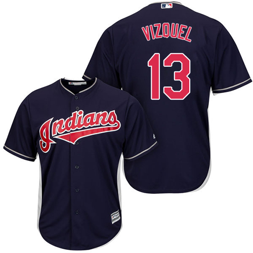 Indians #13 Omar Vizquel Navy Blue Alternate Stitched Youth MLB Jersey Indians #13 Omar Vizquel Navy Blue Alternate Stitched Youth MLB Jersey