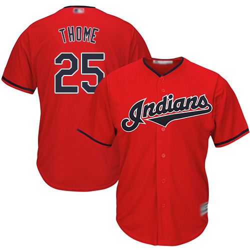 Indians #25 Jim Thome Red Stitched Youth MLB Jersey Indians #25 Jim Thome Red Stitched Youth MLB Jersey