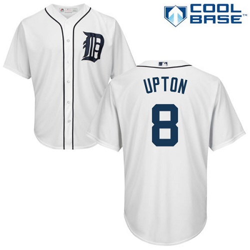 Tigers #8 Justin Upton White Cool Base Stitched Youth MLB Jersey Tigers #8 Justin Upton White Cool Base Stitched Youth MLB Jersey