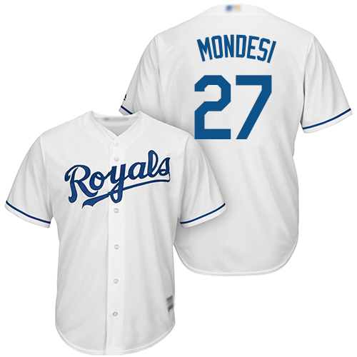 Royals #27 Raul Mondesi White Cool Base Stitched Youth MLB Jersey Royals #27 Raul Mondesi White Cool Base Stitched Youth MLB Jersey