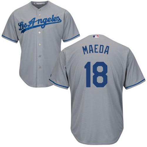 Dodgers #18 Kenta Maeda Grey Cool Base Stitched Youth MLB Jersey Dodgers #18 Kenta Maeda Grey Cool Base Stitched Youth MLB Jersey
