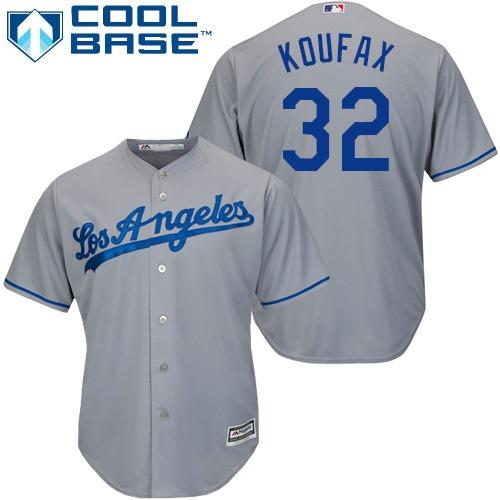 Dodgers #32 Sandy Koufax Grey Cool Base Stitched Youth MLB Jersey Dodgers #32 Sandy Koufax Grey Cool Base Stitched Youth MLB Jersey