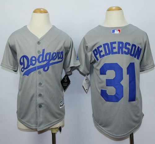 Dodgers #31 Joc Pederson Grey Cool Base Stitched Youth MLB Jersey Dodgers #31 Joc Pederson Grey Cool Base Stitched Youth MLB Jersey