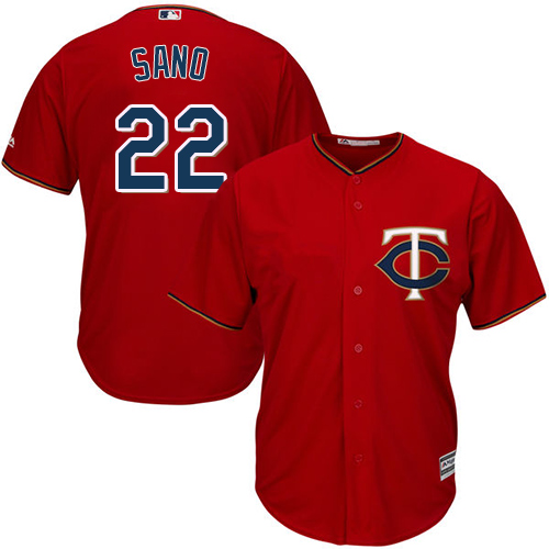 Twins #22 Miguel Sano Red Cool Base Stitched Youth MLB Jersey Twins #22 Miguel Sano Red Cool Base Stitched Youth MLB Jersey
