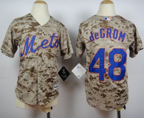 Mets #48 Jacob DeGrom Camo Alternate Cool Base Stitched Youth MLB Jersey Mets #48 Jacob DeGrom Camo Alternate Cool Base Stitched Youth MLB Jersey
