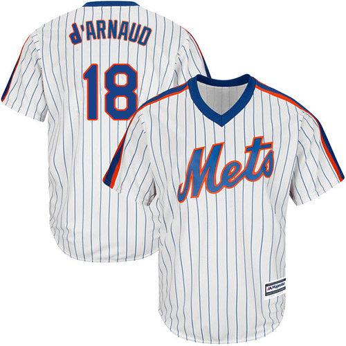 Mets #18 Travis d'Arnaud White(Blue Strip) Alternate Cool Base Stitched Youth MLB Jersey Mets #18 Travis d'Arnaud White(Blue Strip) Alternate Cool Base Stitched Youth MLB Jersey