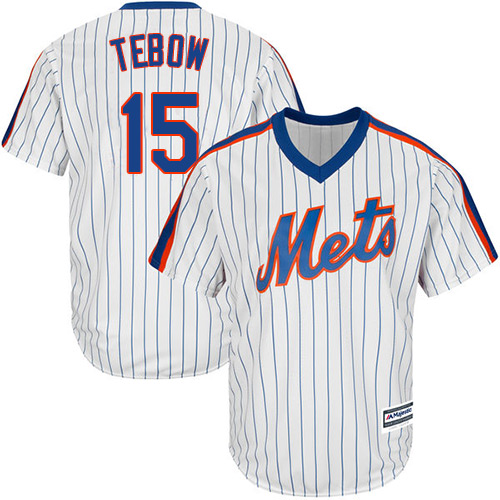 Mets #15 Tim Tebow White(Blue Strip) Alternate Cool Base Stitched Youth MLB Jersey Mets #15 Tim Tebow White(Blue Strip) Alternate Cool Base Stitched Youth MLB Jersey
